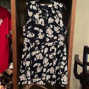 NWOT medium A line dress in deep navy